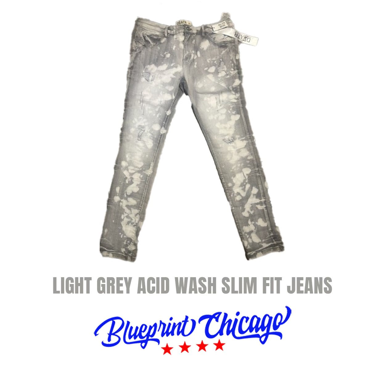 LIGHT GREY ACID JEANS